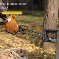 Pince à charbon de bois extensible et épaissie, résistante à la chaleur, pour barbecue extérieur, camping et pique-nique, Chine