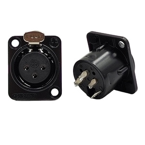 <span class=keywords><strong>Mini</strong></span> prise XLR 3 broches mâle/femelle noire à <span class=keywords><strong>souder</strong></span>, prise XLR femelle 3 broches à monter sur panneau, prise XLR mâle, connecteur audio 3 voies - Product Image 3