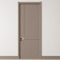Porte intérieure moderne sur mesure, insonorisée, en bois mélaminé, avec âme tubulaire en panneaux de particules, pour projets d'appartements et d'hôtels