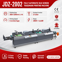 Impresora Automática de Serigrafía de Alta Precisión JDZ-2002 para Etiquetas de Tela en Rollo, 2 Colores, Maquinaria de Impresión de Marcas