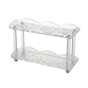 Acrylic Storage Rack 60X70cm 2 Tier Freestanding For Bathroom Cosmetics Personal Care Products - Product Image 5
