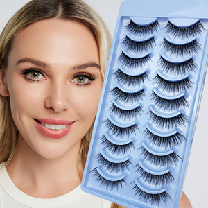 <span class=keywords><strong>Cils</strong></span> artificiels effet avant-après à tiges fines, légers et confortables pour un look quotidien, pour femmes et jeunes filles, vente <span class=keywords><strong>en</strong></span> gros - Product Image 4