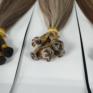 Extensiones de Cabello Humano Virgen 100% Liso Rubio de 10-30 Pulgadas con Trama Cosida a Mano de Fábrica China, Cabello Ruso, Venta al por Mayor - Product Image 3