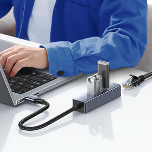 SAMZHE Adaptateur Réseau USB 3.0 en Alliage d'Aluminium vers Port Gigabit <span class=keywords><strong>Ethernet</strong></span>, Hub d'Extension, Câble de Conversion <span class=keywords><strong>Ethernet</strong></span> - Product Image 5