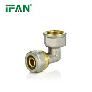 IFAN Customization 1/2"-1" Brass PEX Pipe Fitting Female Elbow PEX Compression Fittings