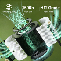 Purificateur d'air intelligent portable avec filtre HEPA, design élégant, alimentation électrique, nouveau, OEM ODM, usage domestique, pour animaux de compagnie, installation sur bureau