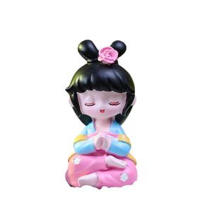 Adornos de yoga antiguos con forma de corazón, decoraciones creativas de escritorio para niñas, estilo Datang Fenghua, hechas a mano por fabricantes. - Product Image 5