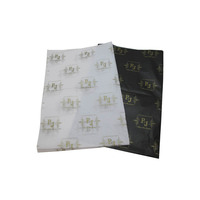 Emballage en papier d'emballage SilkTissue personnalisé avec impression personnalisée Logo blanc noir pour chaussure vêtements fleur cadeau Shopping