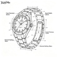 Montres mécaniques automatiques en gros d'usine 3235/4130, montres de designer avec logo personnalisé, montres de plongée étanches pour hommes