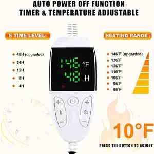 Almohadilla de calefacción para mascotas con temperatura ajustable, alfombrilla de cama de punto con patrón Floral y vegetal para perros y gatos para el hogar, Hospital y Picnic - Product Image 3