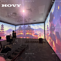Salle de projection immersive personnalisée, conception de salle de projection immersive, fusion des bords, projection à dôme complet, salle d'immersion sensorielle