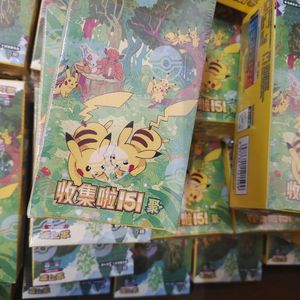 Cadeau pour enfants Japon <span class=keywords><strong>Anime</strong></span> Poke Moned P T <span class=keywords><strong>C</strong></span> G Cartes de collection Packs Simplifié Chinois 151 mince/gros Jeu Cartes à collectionner - Product Image 4