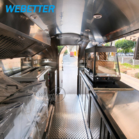 WEBETTER Chariot de nourriture portable de rue, remorque de cuisine mobile, camion de nourriture pour glaces, pizzas, bières, desserts, bar à grillades entièrement équipé