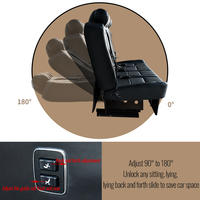 Meilleures ventes 2022 : Accessoires intérieurs de voiture en cuir véritable, siège multifonctionnel/lit personnalisé avec logo pour Ben Metris