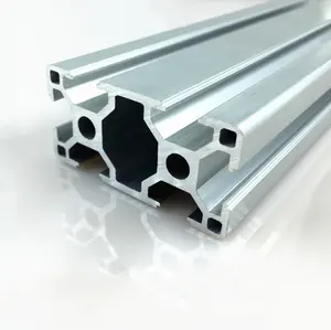 Perfil de aluminio de extrusión Industrial para marcos de cinta transportadora lineal, 3060, 30x60mm, línea de producción estándar europeo, ranura en T