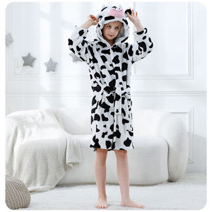 Robes en flanelle chaudes pour petites filles Robe en tricot <span class=keywords><strong>Peignoir</strong></span> en polyester Robe <span class=keywords><strong>de</strong></span> chambre pour enfants - Product Image 5