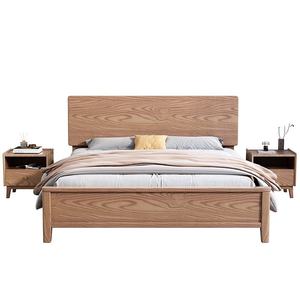 Meubles de chambre à coucher de style <span class=keywords><strong>japonais</strong></span> en gros, cadre de lit en bois massif de couleur bois, taille Queen - Product Image 1