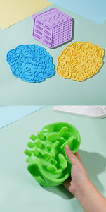 Bol à nourriture pour chien en silicone portable, conçu sur mesure, compatible lave-vaisselle, écologique, à alimentation lente, pour chiens de petite et moyenne taille - Product Image 5