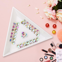 Prix d'usine Strass AB à dos plat en verre cristal doré, pierres à coller pour nail art, accessoires DIY pour coques de téléphone et bijoux