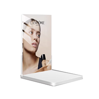 Présentoir de Comptoir Professionnel en Acrylique Transparent pour Cosmétiques, Plateau Carré pour Parfums et Soins de la Peau, Présentoir Marketing