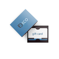 Conception de papier personnalisé Impression de marque Promotion Récompenses VIP Cadeau en PVC Carte de remerciement avec boîte-cadeau et emplacement pour carte