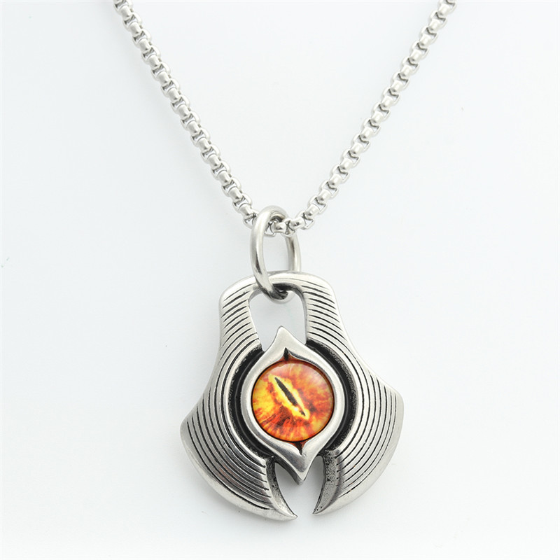 Yellow eye pendant (without chain)
