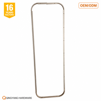 Cadre en aluminium doré champagne sur mesure, pliage et estampage CNC pour affichage publicitaire, affiche, OEM