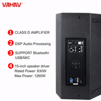 VAMAV Bocinas NOVA TX 15 Altavoz De Rango Completo 15 Pulgadas De Madera 630W RMS PA Sistema Profesional Para DJ Fiesta
