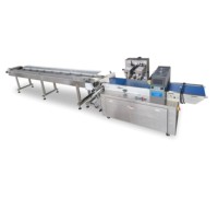 Machine d'emballage horizontale automatique 800X à alimentation par film inférieur pour l'emballage de brosses à dents jetables d'hôtel