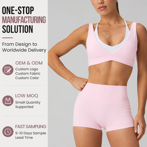 <span class=keywords><strong>Reggiseno</strong></span> Sportivo Ultra Morbido a Doppio Strato, <span class=keywords><strong>Super</strong></span> Modellante, con Scollo a V e Doppia Fascia per Donna - Product Image 1