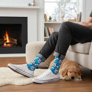 Pair of Lucky <b>Socks</b> <b>long</b> <b>socks</b> with puppy design, sizes 41-46 - Product Image 3
