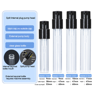 En stock mini testeur de haute qualité <span class=keywords><strong>pas</strong></span> cher vide 2 ml 1 ml 1 ml 1.5ml 2 ml 2.5ml pulvérisateur de brume transparent bouteilles de parfum en verre - Product Image 3