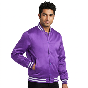 Veste de sport réversible coupe-vent en satin de haute qualité avec broderie chenille camouflage patchwork personnalisée pour hommes et femmes - Product Image 1