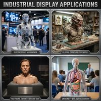 Housse en silicone moulée sur mesure pour modèle d'exposition de robot, coque extérieure souple et flexible
