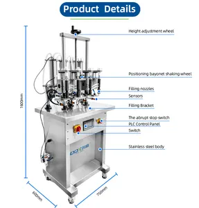 CYJX parfüm ve uçucu yağ üretim makinesi otomatik 4 kafaları vakum parfüm tartı dolum makinesi