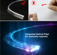 Kits d'éclairage d'ambiance intérieur 4 en 1 5 en 1 6 en 1 Bande LED à fibre optique RVB pour voiture Télécommande USB APP Installation facile