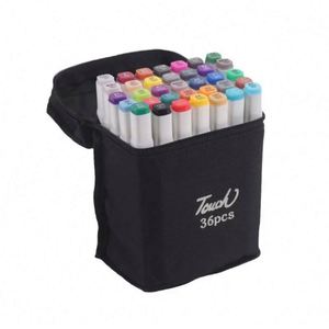 Ensemble de marqueurs d'art à double pointe de 36 couleurs, peinture permanente à l'alcool en stock avec emballage pour le dessin - Product Image 1