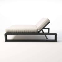 Chaise longue contemporaine en aluminium pour la détente, mobilier de jardin, transat de piscine extérieur