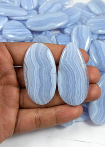 Fournisseur de pierres précieuses en vrac de confiance, agate bleue naturelle, cabochons, pierres facettées, vente en gros, export, fabricant - Product Image 6
