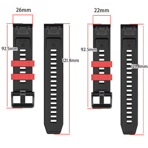 Bracelet sport en silicone Quick Fit 22 mm 26 mm pour montre connectée <span class=keywords><strong>Garmin</strong></span> Fenix 8, Tactix 8, Quatix 8, Forerunner 970, Instinct <span class=keywords><strong>3</strong></span> - Product Image 3