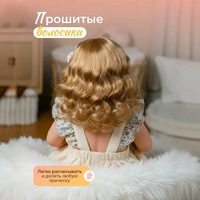 YOURBRAND Poupée Reborn Fille à Tête en Silicone, Sourcils Noirs Naturels, Corps en Tissu Lesté, Cadeau