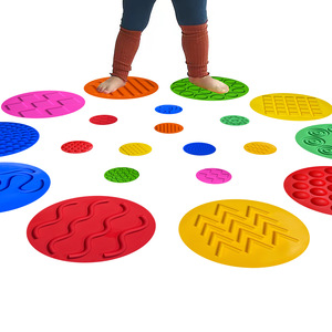 Alfombrillas sensoriales 20PCS Silicona texturizada Niños Equipo de entrenamiento sensorial Juego a juego Discos sensoriales - Product Image 3