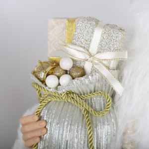 Muñeca Musical Navideña de Plata Artificial, <span class=keywords><strong>Snegurochka</strong></span>, Santa Claus, Venta al Por Mayor de Fábrica para Navidad - Product Image 5