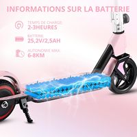 Entrepôt UE, livraison rapide, trottinette électrique pour enfants 130W avec frein à pied et certifiée CE