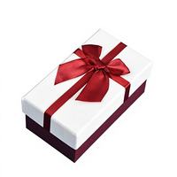 Caja de Navidad de Cartón de Alta Gama con Impresión Personalizada, Exquisita Caja de Regalo con Lazo para Sets de Regalo Navideños
