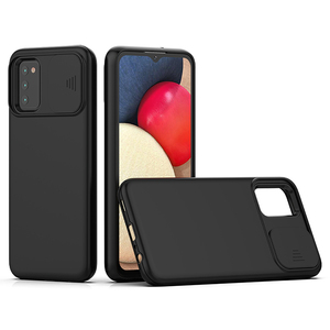 Rivestimento di pelle Olio di cuoio Della Caramella Opaca Gelo Dura del PC Cassa Del Telefono Per <span class=keywords><strong>Samsung</strong></span> <span class=keywords><strong>A02s</strong></span> Della Copertura Posteriore con la Finestra Scorrevole Protezione Della Fotocamera - Product Image 2