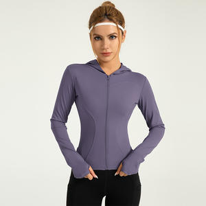 Veste de sport légère pour <span class=keywords><strong>femme</strong></span>, manches longues à pois ajourés, respirante, anti-transpiration, design yoga – Grande Vente - Product Image 3