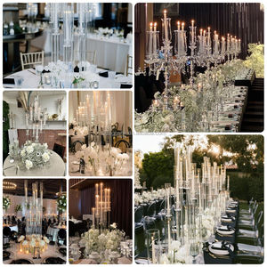 High Quality Single Glass <b>Candle</b> Holder for Weddings Valentine's Day Parties Table Decor <b>Taper</b> Candelabra - Product Image 4