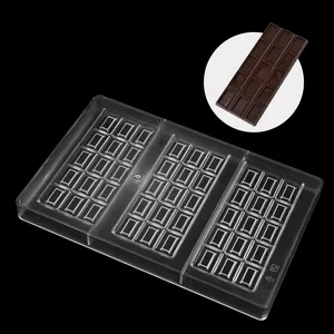 Çikolata Bar PC kalıp DIY el yapımı sert plastik şeker kalıpları pasta araçları temizle polikarbonat çikolata kalıp