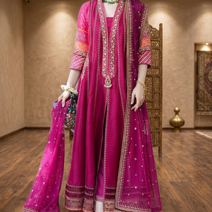 View Larger Image Add Compare Share Indian Pakistani Clothing Lucknowi Embroidery Work Girls Salwar Kameez Linen Embossed - Product Image 4